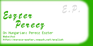 eszter perecz business card